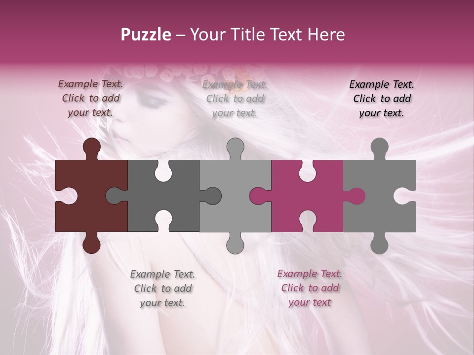 Young Wreath Of Flowers Tender PowerPoint Template