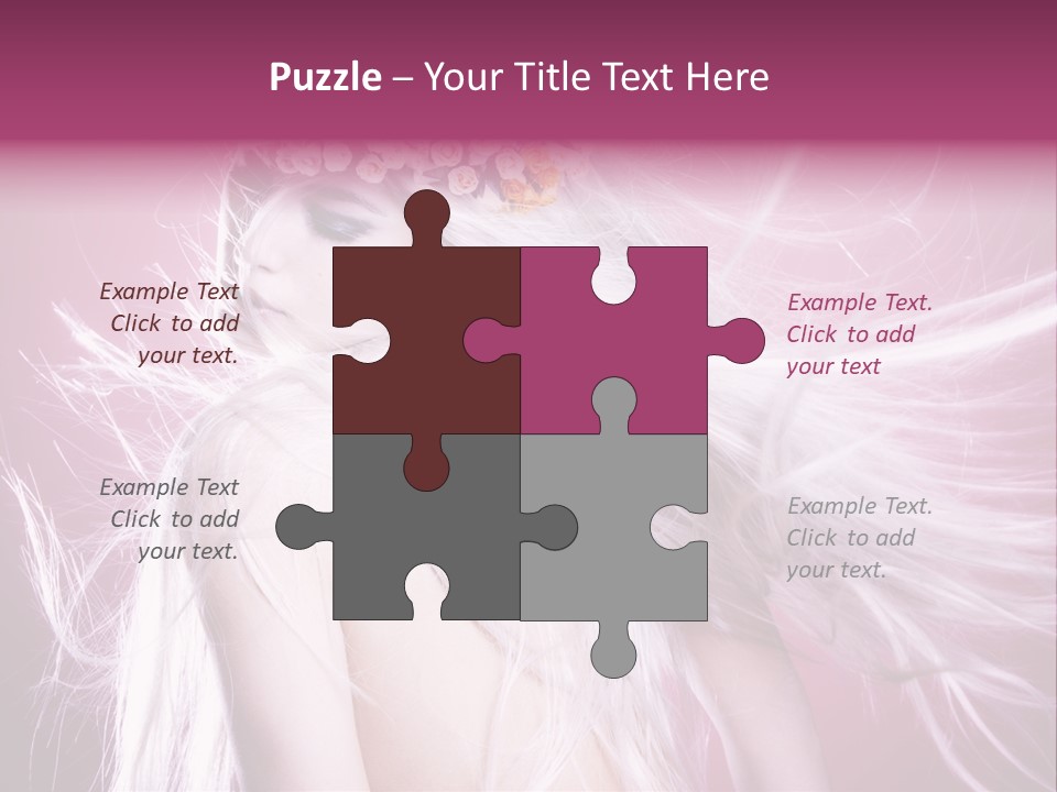 Young Wreath Of Flowers Tender PowerPoint Template