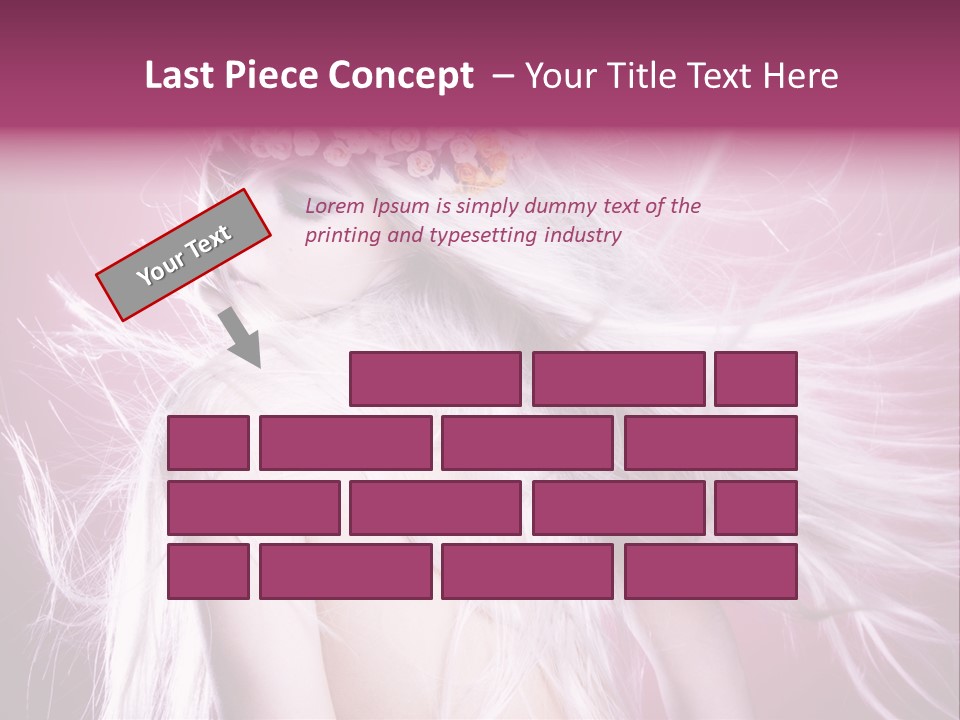 Young Wreath Of Flowers Tender PowerPoint Template