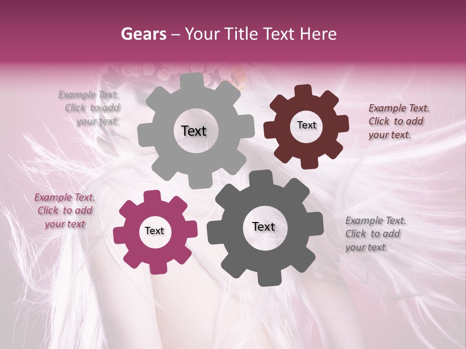 Young Wreath Of Flowers Tender PowerPoint Template