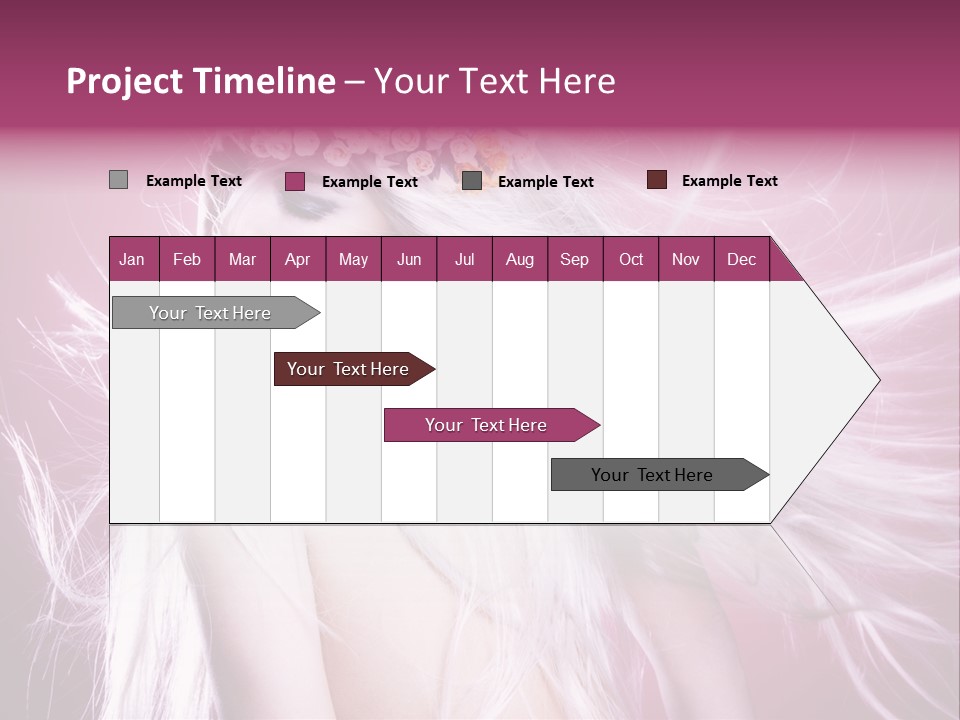 Young Wreath Of Flowers Tender PowerPoint Template