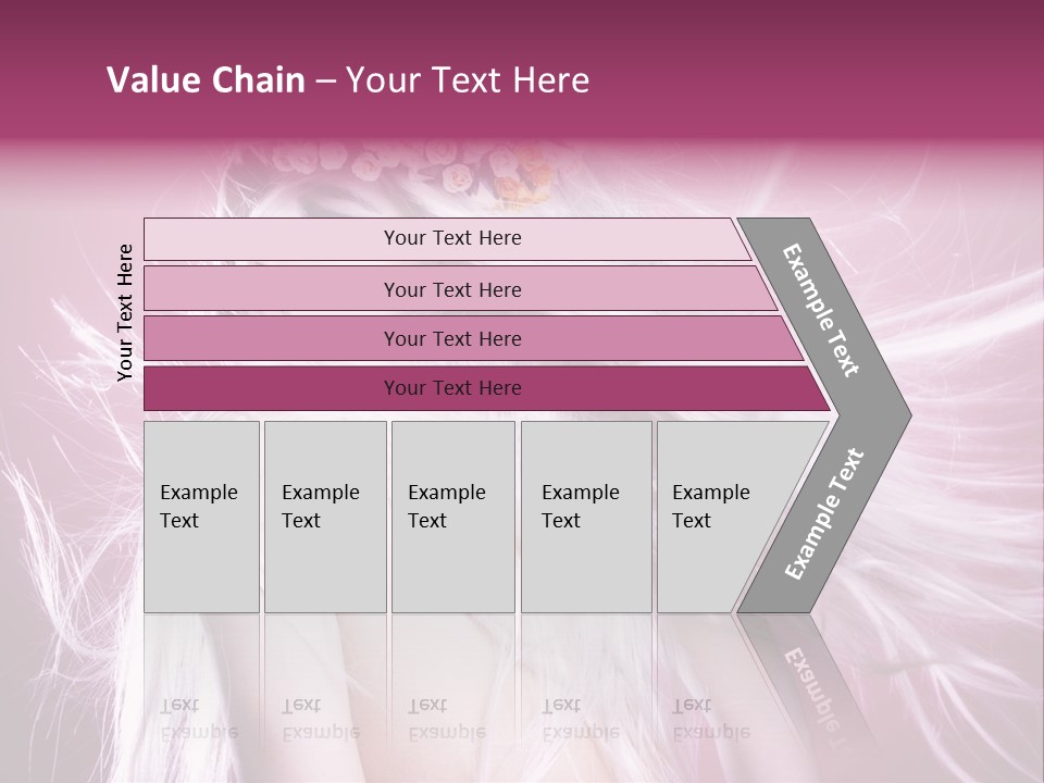 Young Wreath Of Flowers Tender PowerPoint Template