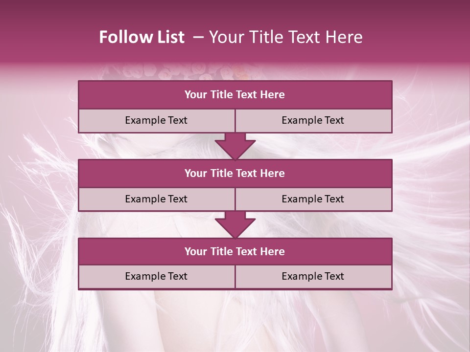 Young Wreath Of Flowers Tender PowerPoint Template
