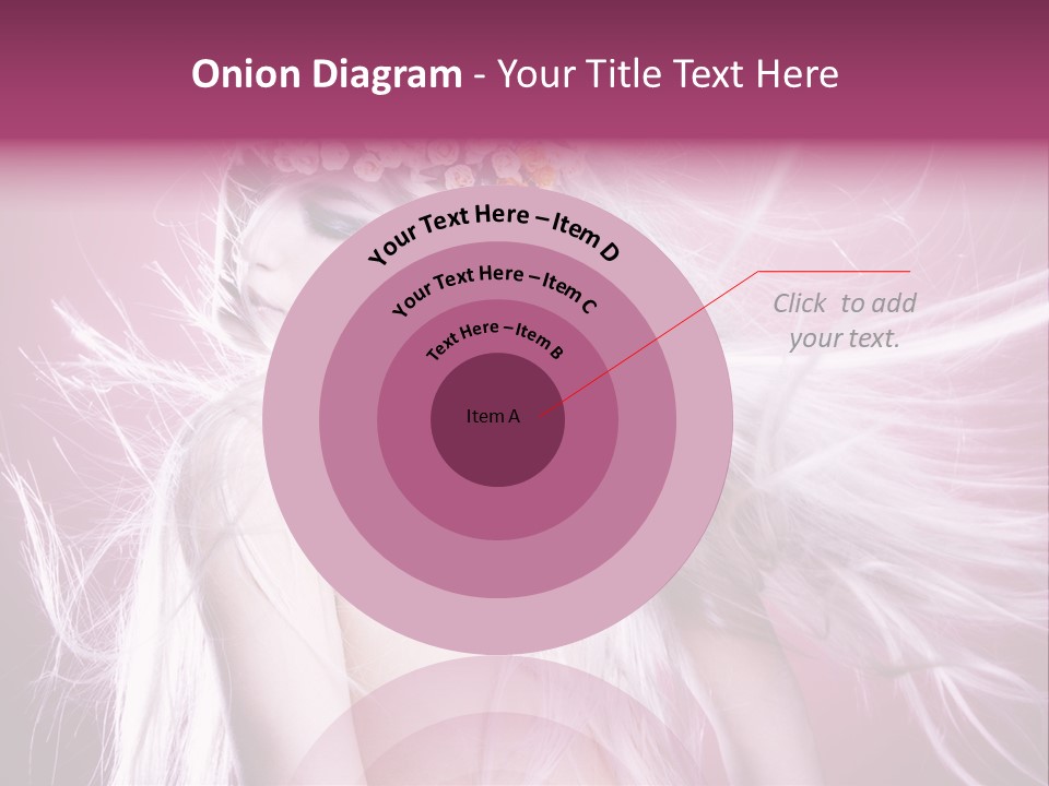 Young Wreath Of Flowers Tender PowerPoint Template