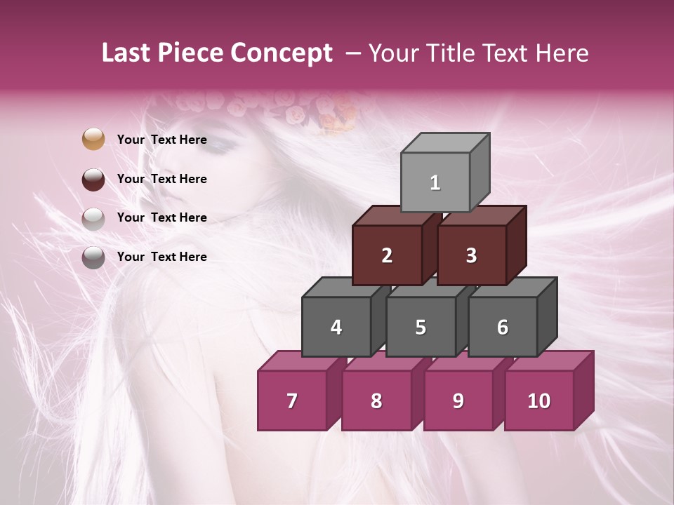 Young Wreath Of Flowers Tender PowerPoint Template