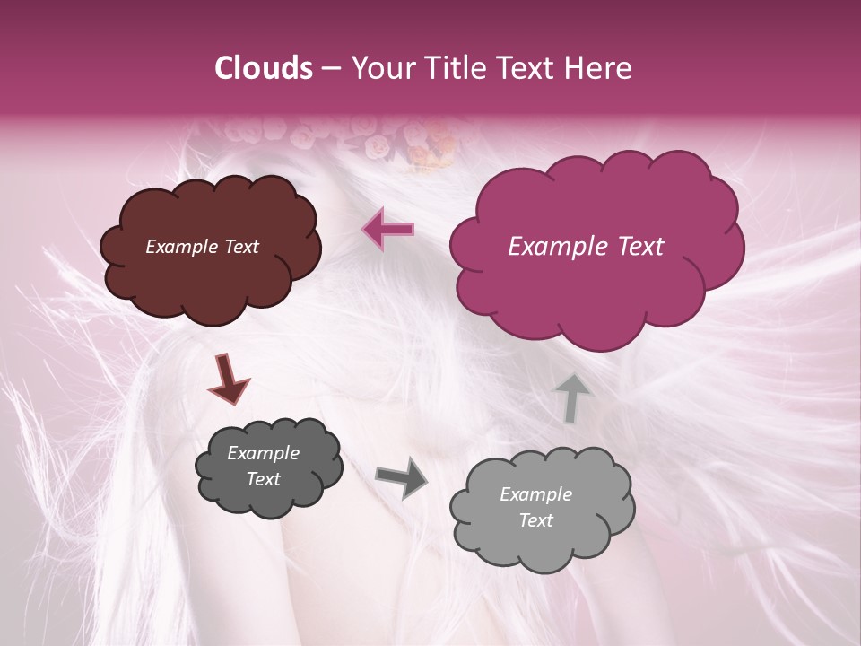 Young Wreath Of Flowers Tender PowerPoint Template