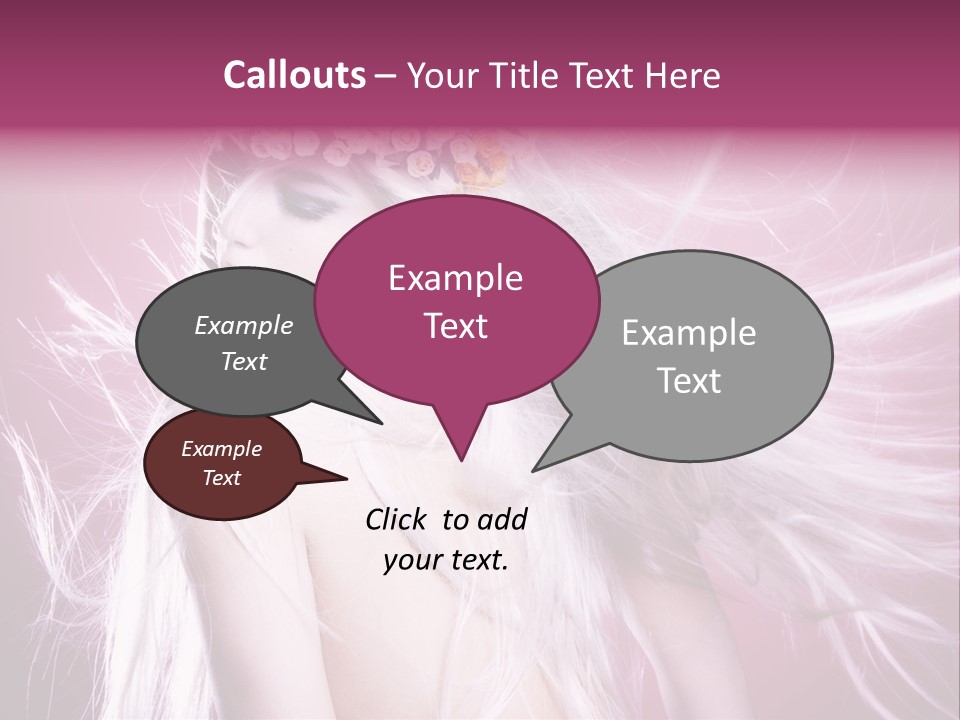 Young Wreath Of Flowers Tender PowerPoint Template