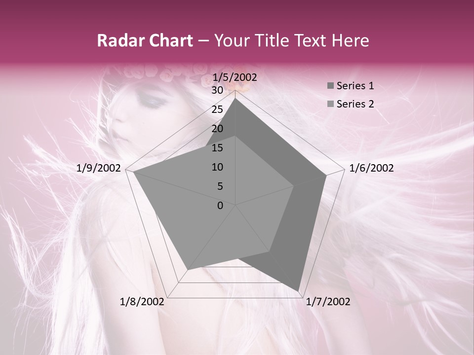 Young Wreath Of Flowers Tender PowerPoint Template