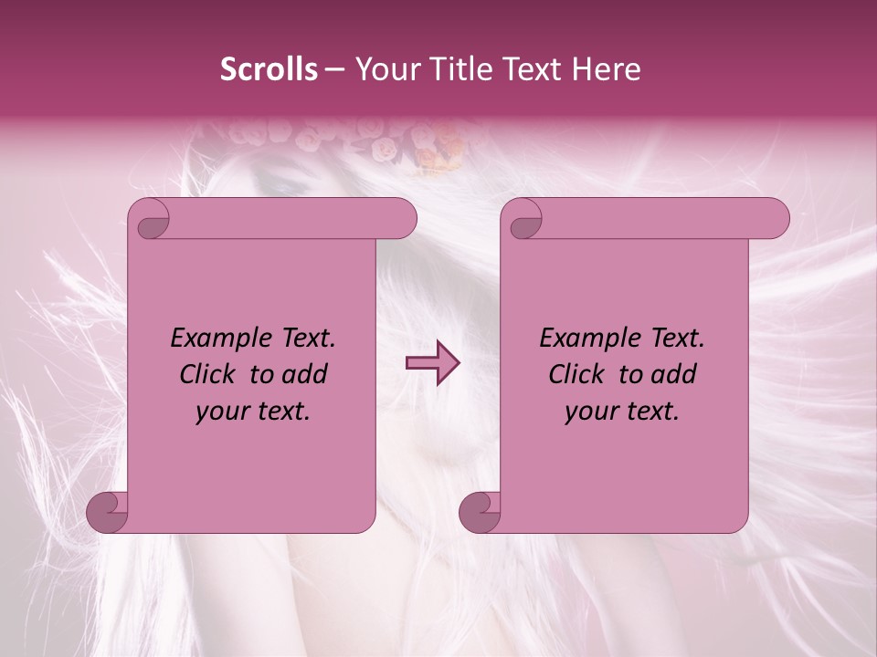 Young Wreath Of Flowers Tender PowerPoint Template
