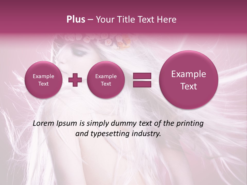 Young Wreath Of Flowers Tender PowerPoint Template