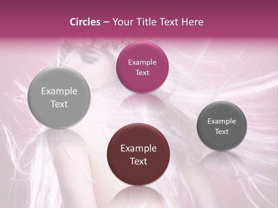 Young Wreath Of Flowers Tender PowerPoint Template