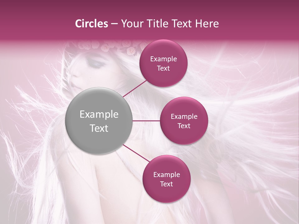 Young Wreath Of Flowers Tender PowerPoint Template