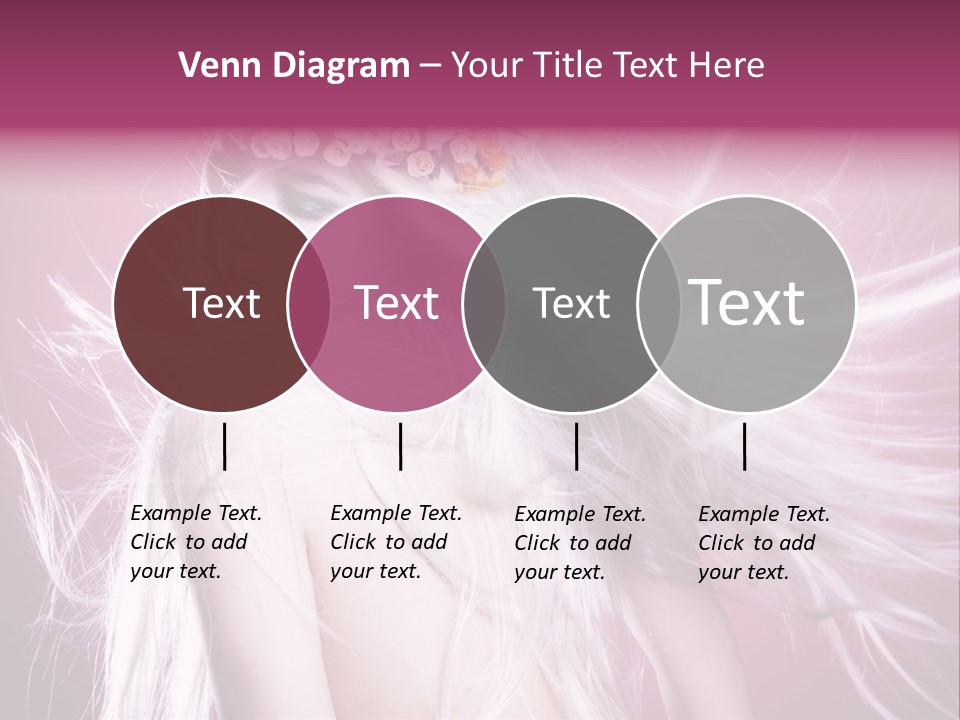 Young Wreath Of Flowers Tender PowerPoint Template