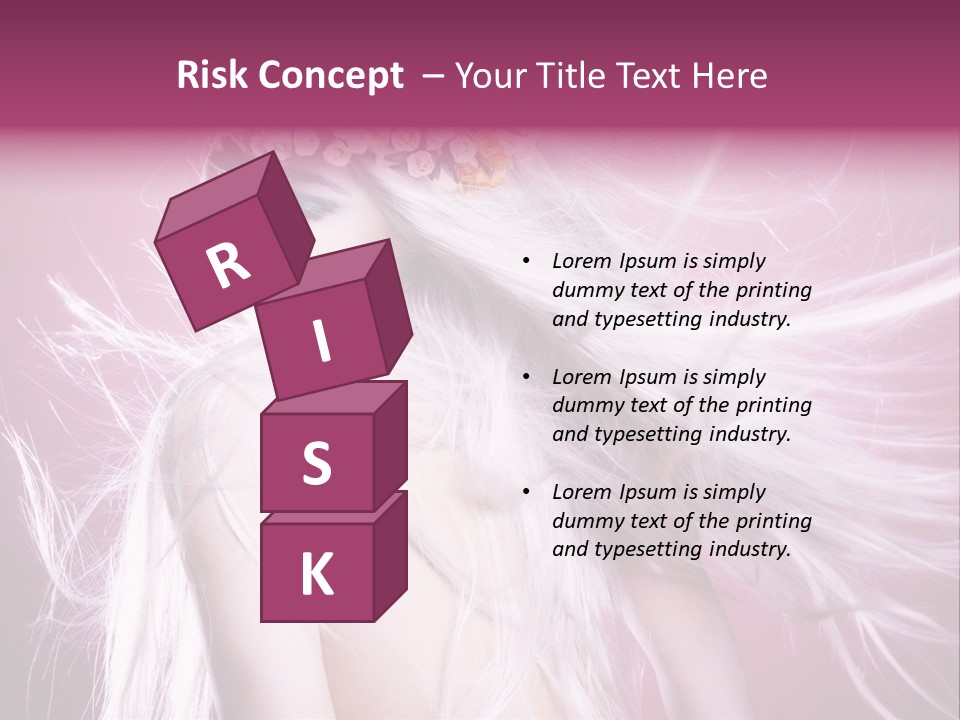 Young Wreath Of Flowers Tender PowerPoint Template