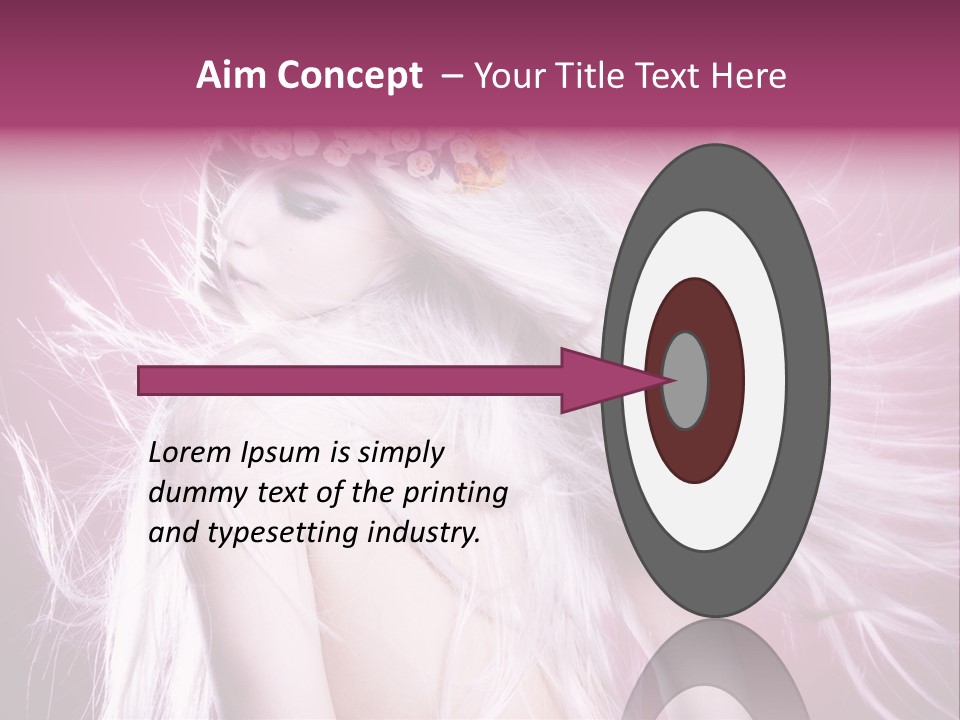 Young Wreath Of Flowers Tender PowerPoint Template