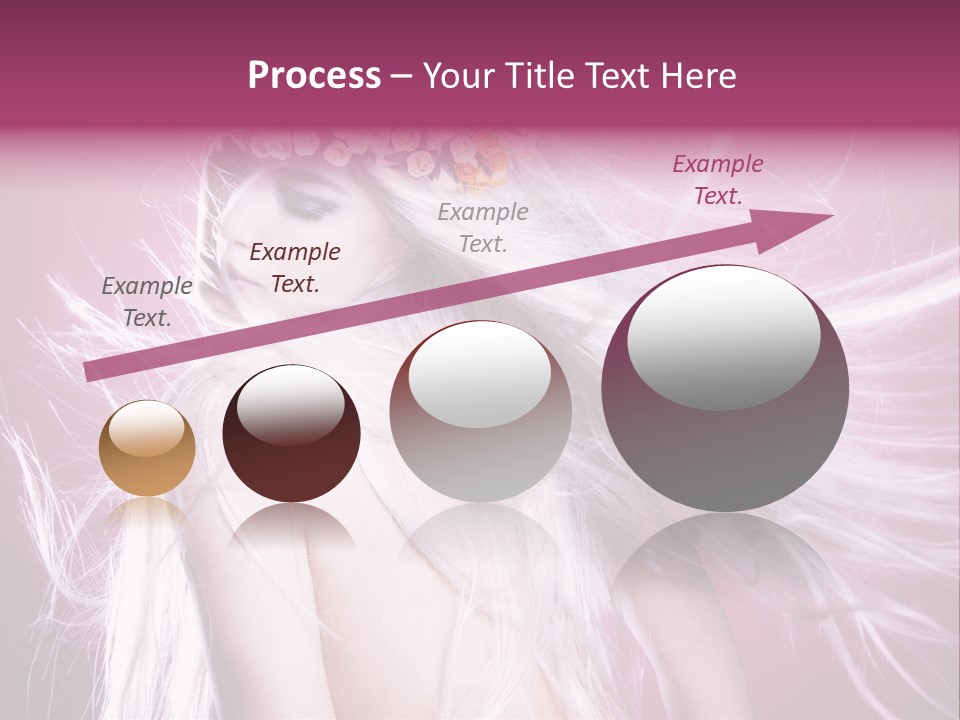 Young Wreath Of Flowers Tender PowerPoint Template