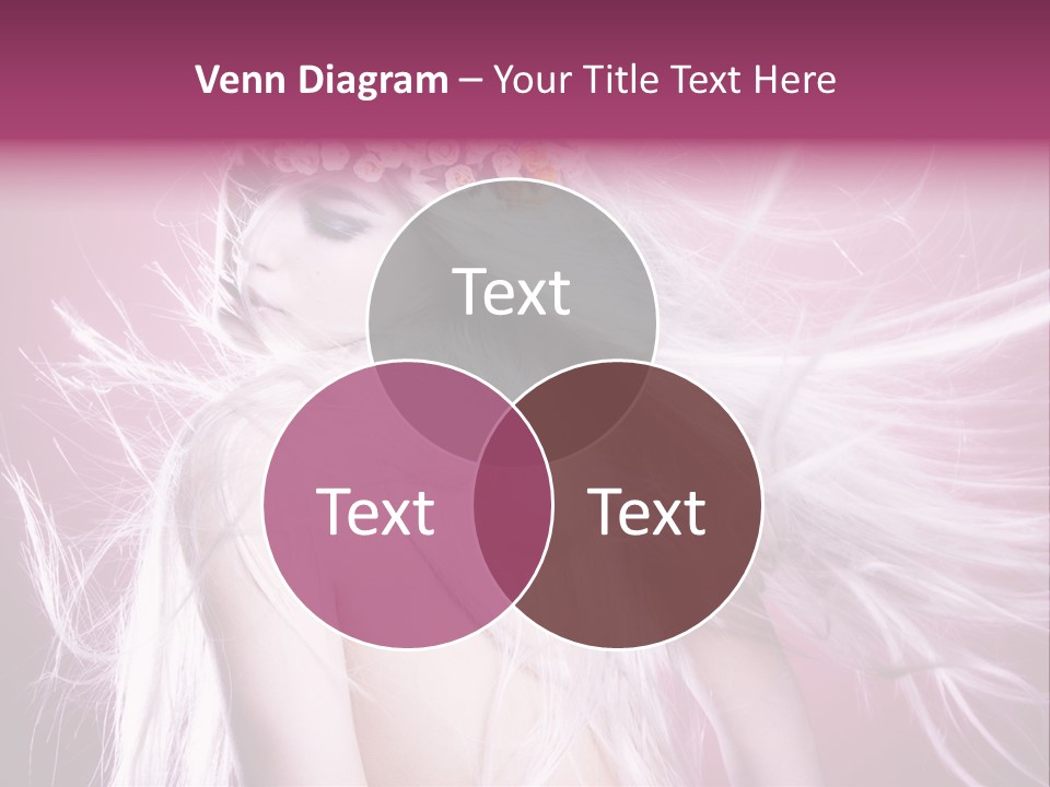 Young Wreath Of Flowers Tender PowerPoint Template