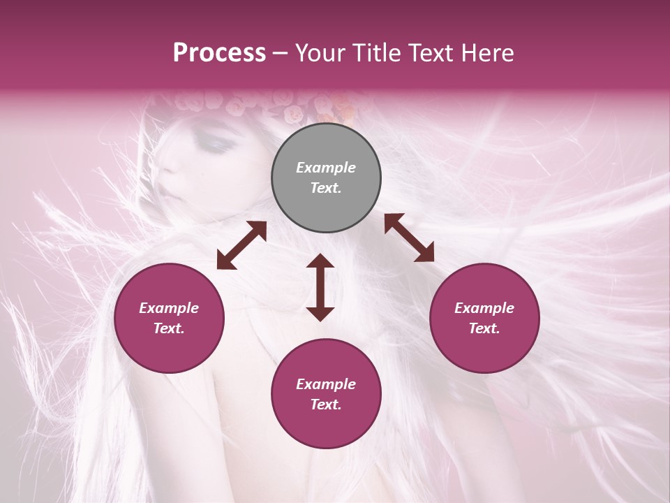 Young Wreath Of Flowers Tender PowerPoint Template