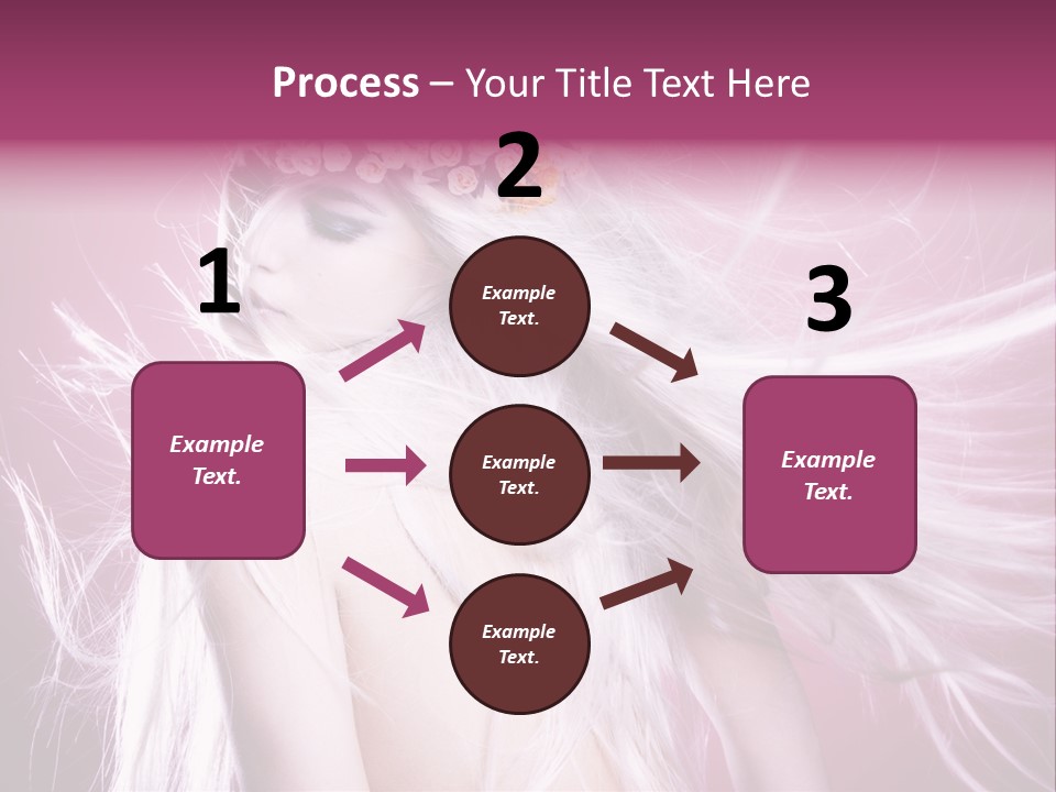 Young Wreath Of Flowers Tender PowerPoint Template