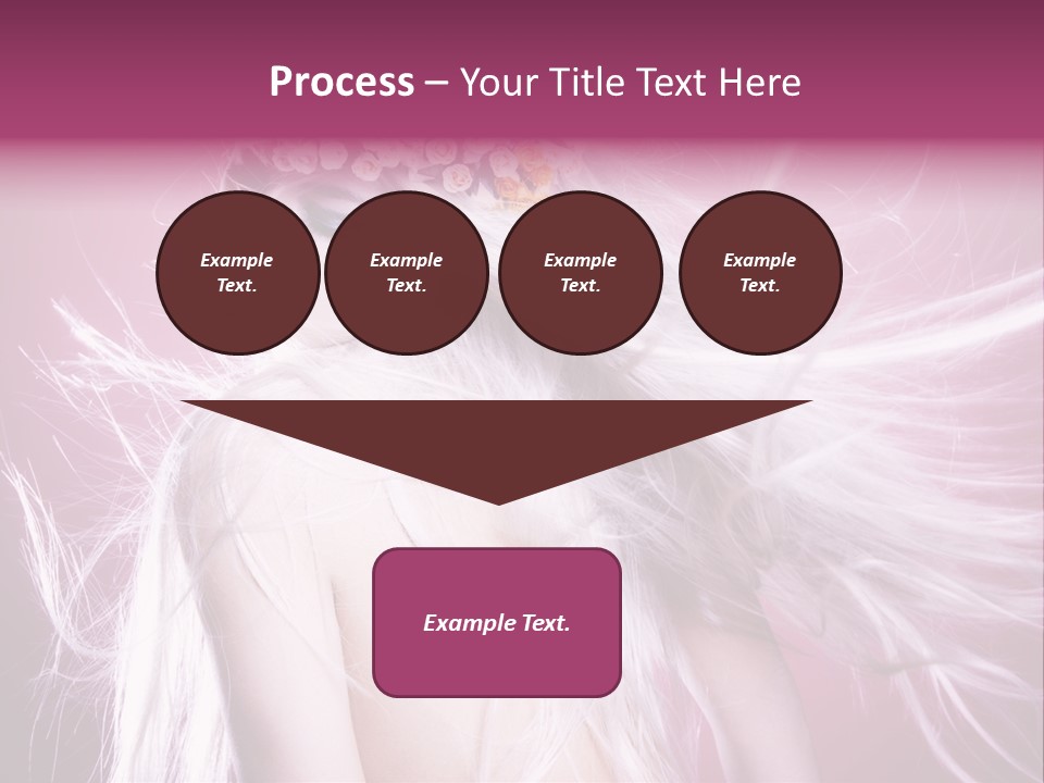 Young Wreath Of Flowers Tender PowerPoint Template