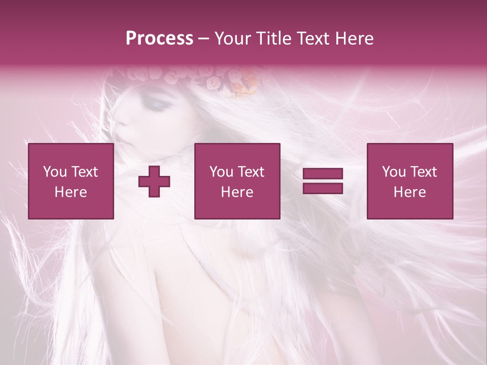 Young Wreath Of Flowers Tender PowerPoint Template