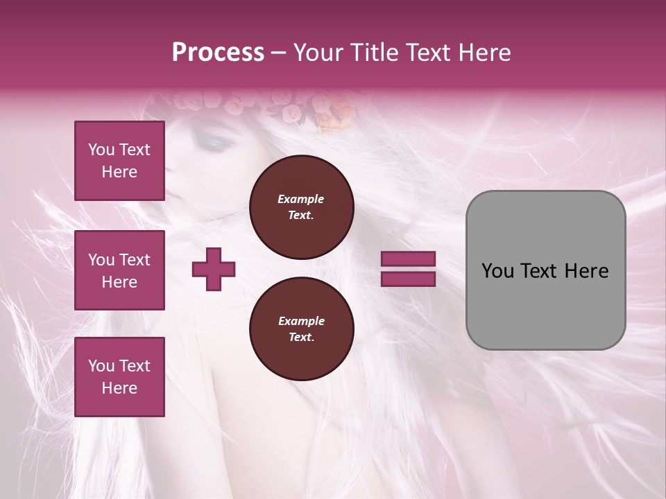 Young Wreath Of Flowers Tender PowerPoint Template