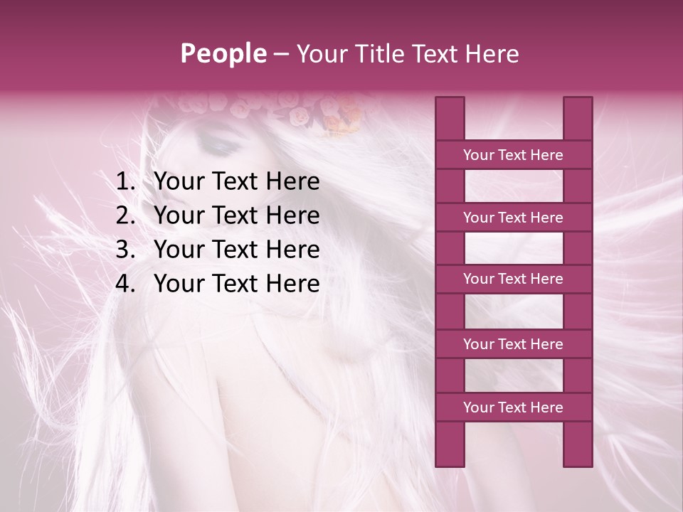 Young Wreath Of Flowers Tender PowerPoint Template