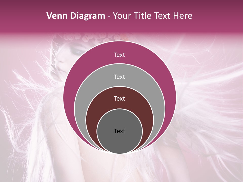 Young Wreath Of Flowers Tender PowerPoint Template