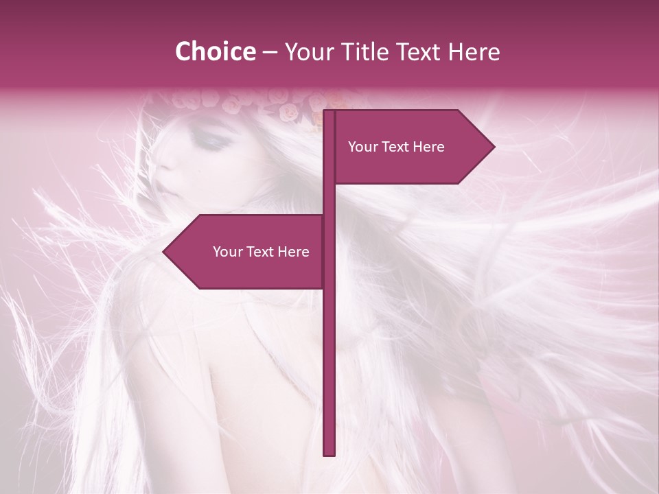 Young Wreath Of Flowers Tender PowerPoint Template