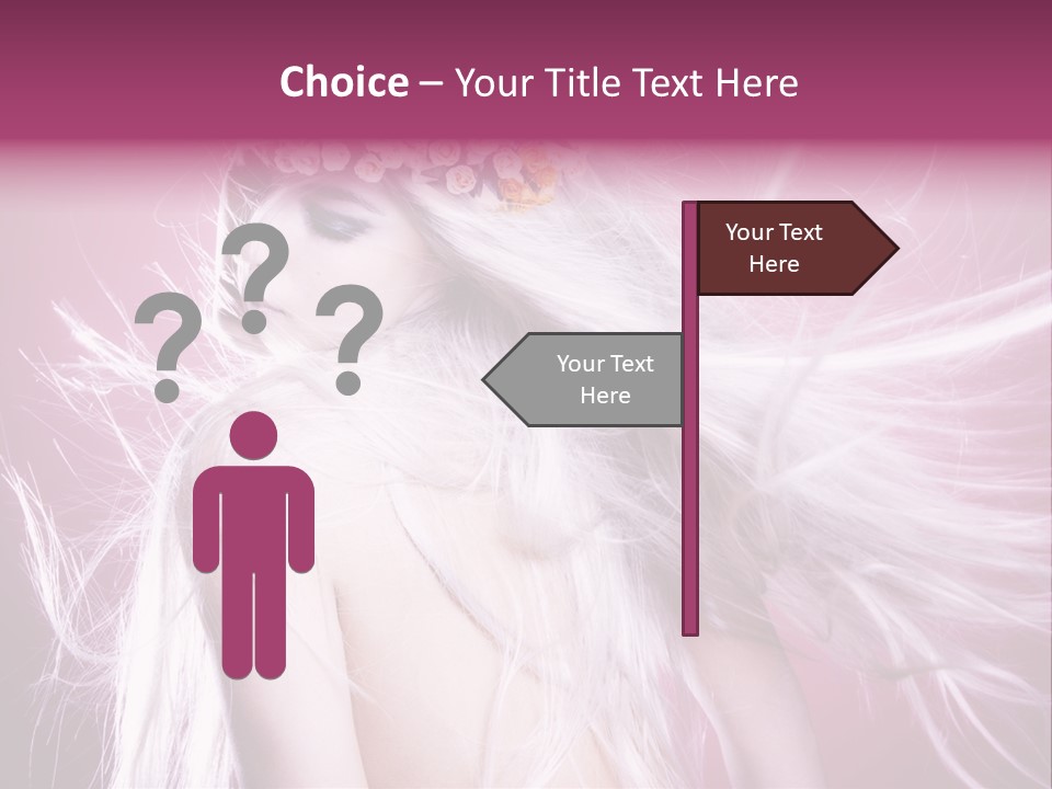 Young Wreath Of Flowers Tender PowerPoint Template