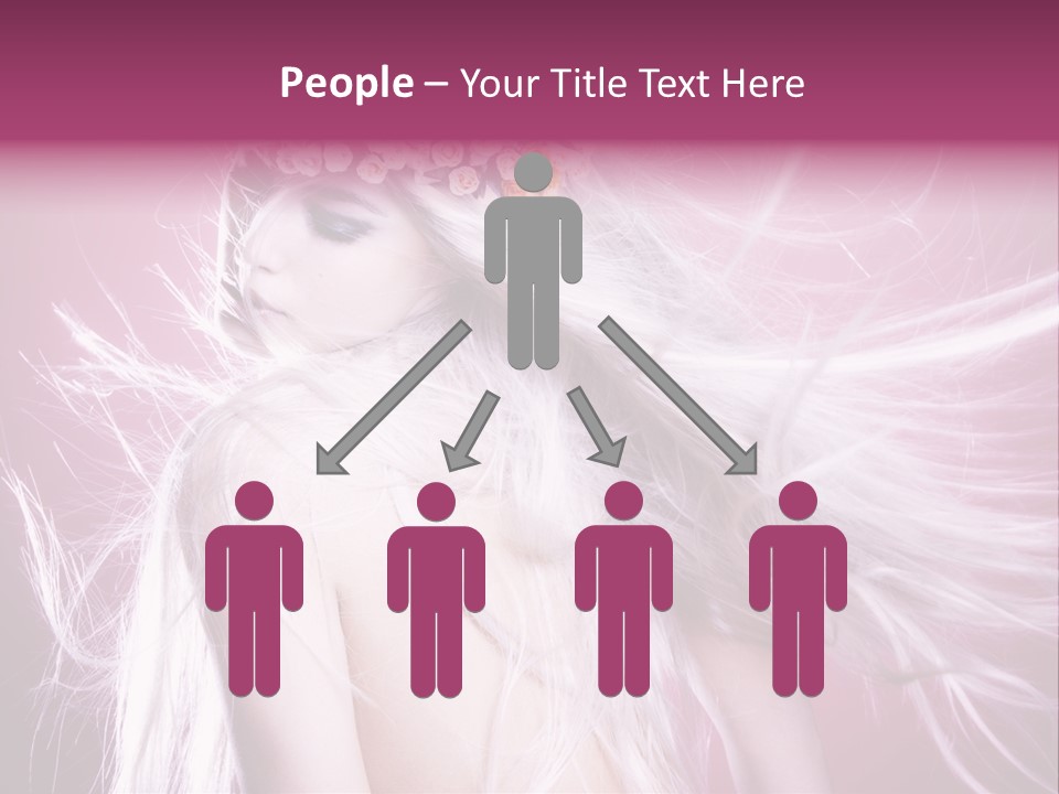 Young Wreath Of Flowers Tender PowerPoint Template