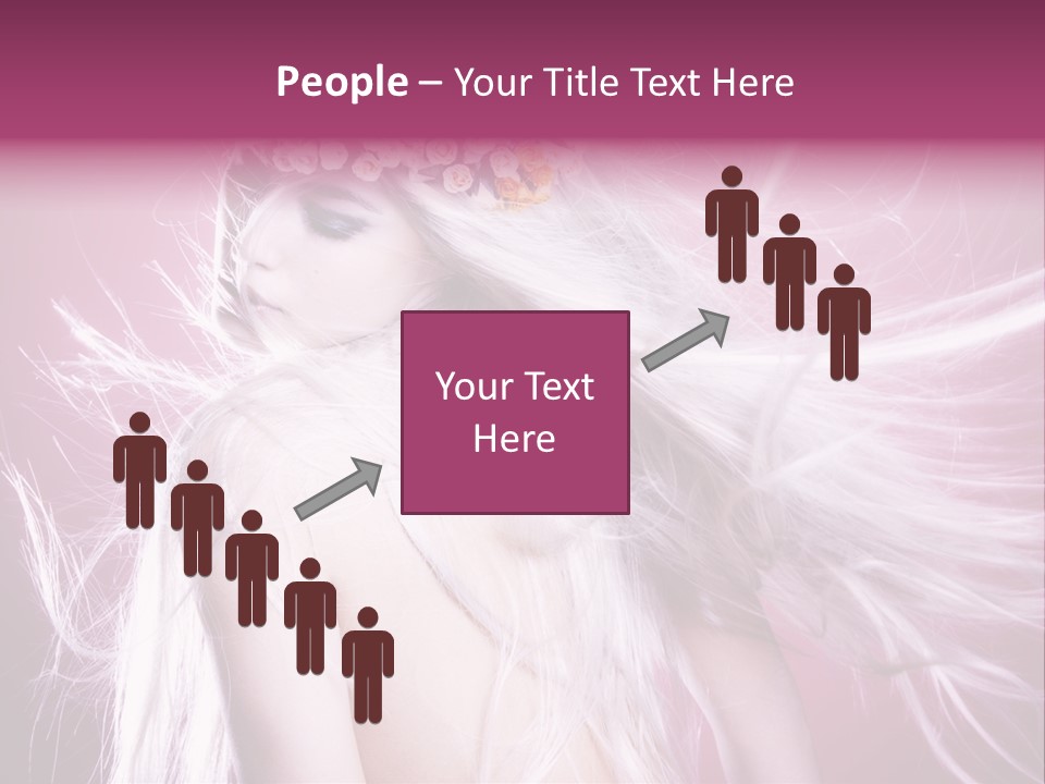 Young Wreath Of Flowers Tender PowerPoint Template