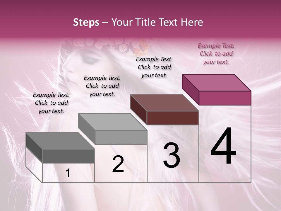 Young Wreath Of Flowers Tender PowerPoint Template