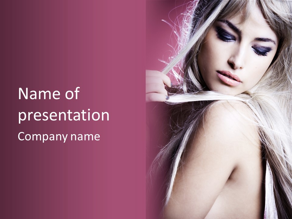 Woman Female Model PowerPoint Template