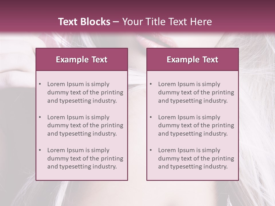 Woman Female Model PowerPoint Template