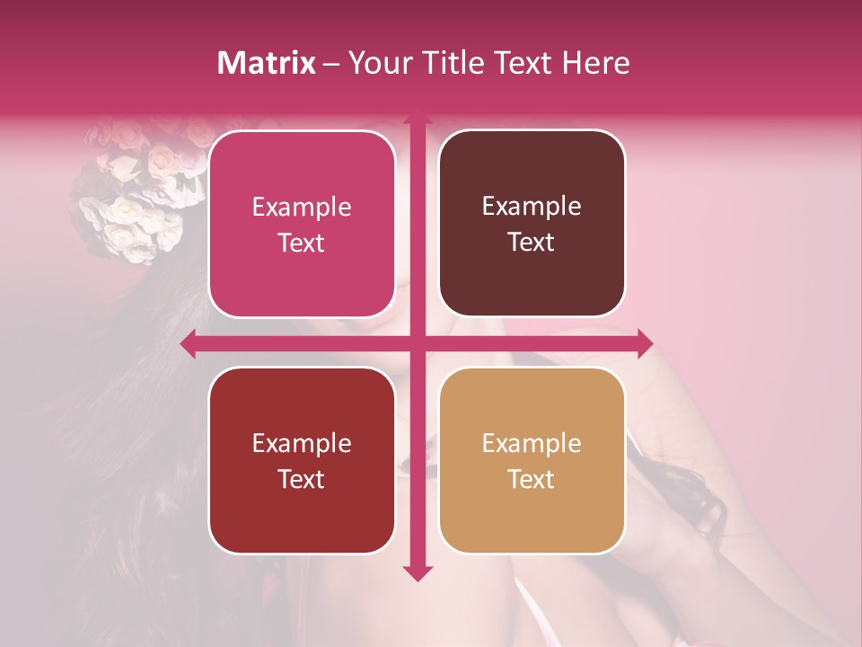 Clean Model Long Hair PowerPoint Template