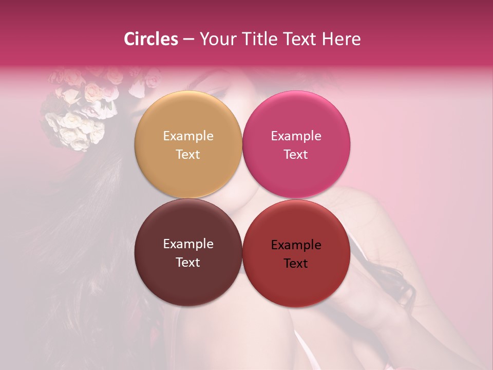 Clean Model Long Hair PowerPoint Template