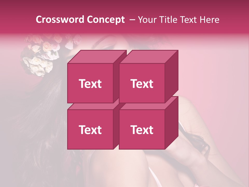 Clean Model Long Hair PowerPoint Template