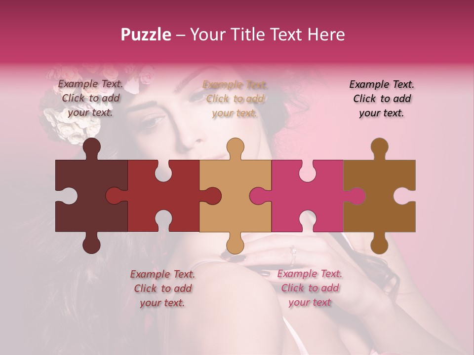 Clean Model Long Hair PowerPoint Template