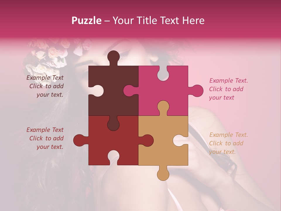 Clean Model Long Hair PowerPoint Template