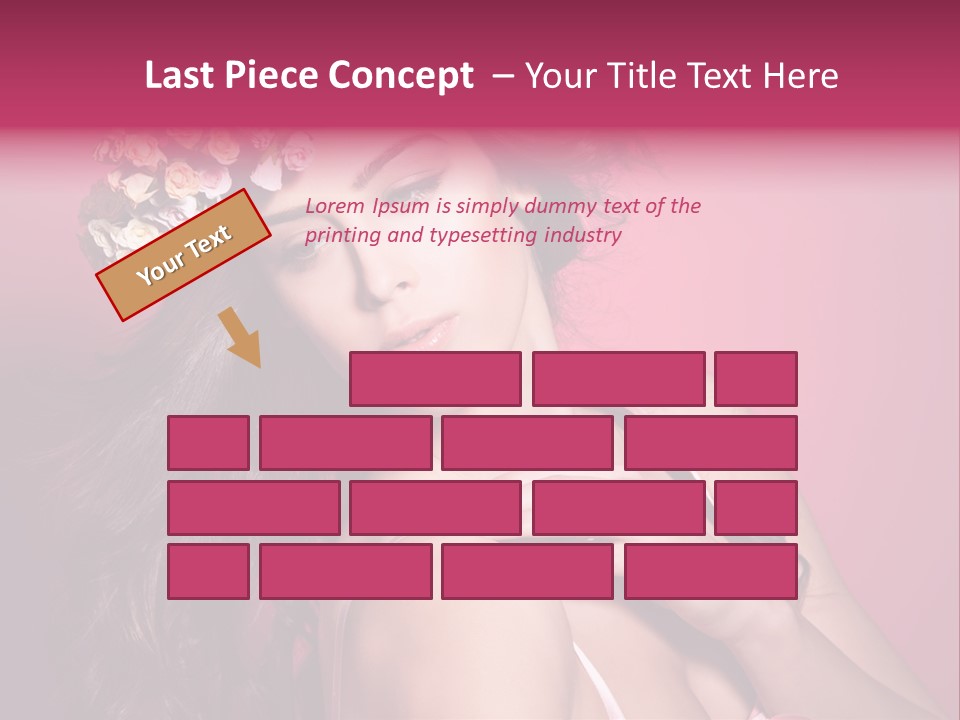 Clean Model Long Hair PowerPoint Template