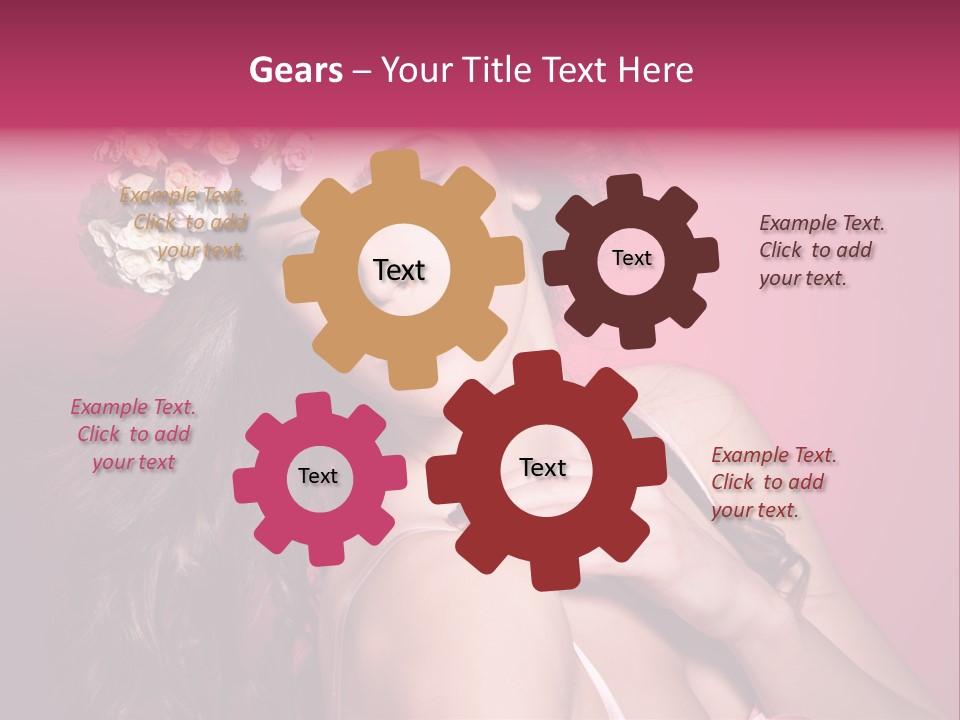 Clean Model Long Hair PowerPoint Template