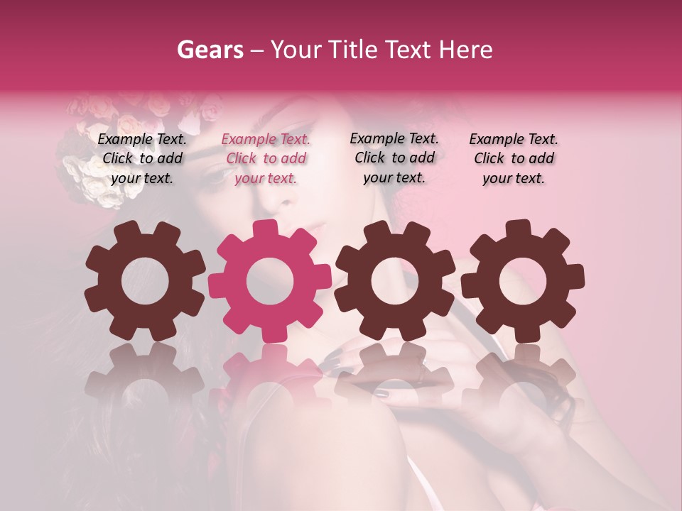 Clean Model Long Hair PowerPoint Template