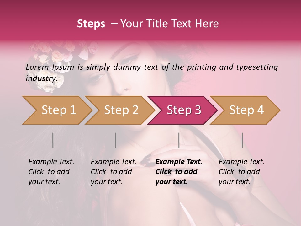 Clean Model Long Hair PowerPoint Template