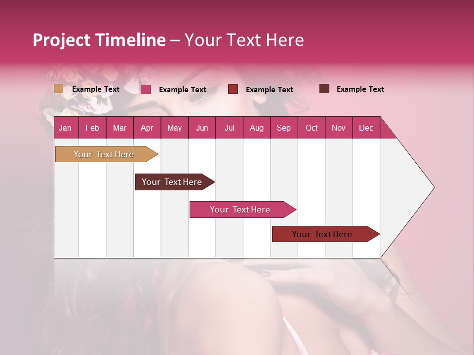 Clean Model Long Hair PowerPoint Template