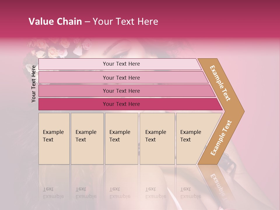 Clean Model Long Hair PowerPoint Template