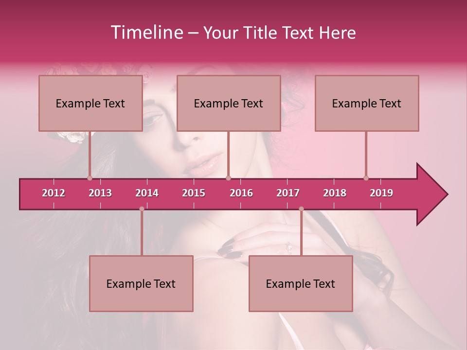 Clean Model Long Hair PowerPoint Template