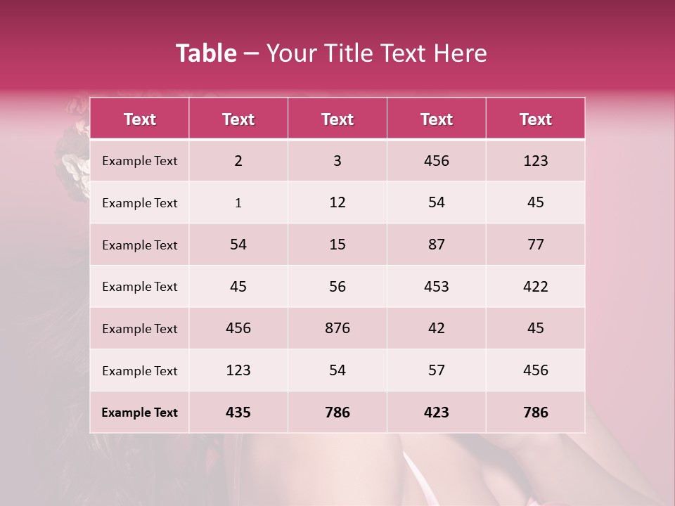 Clean Model Long Hair PowerPoint Template