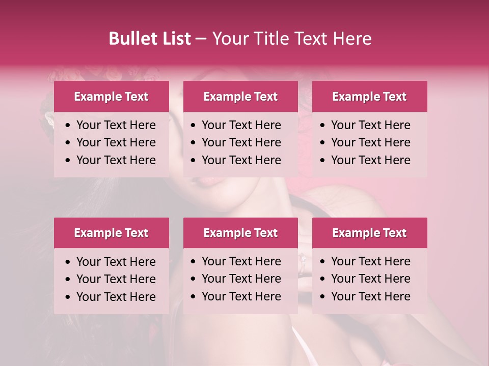 Clean Model Long Hair PowerPoint Template