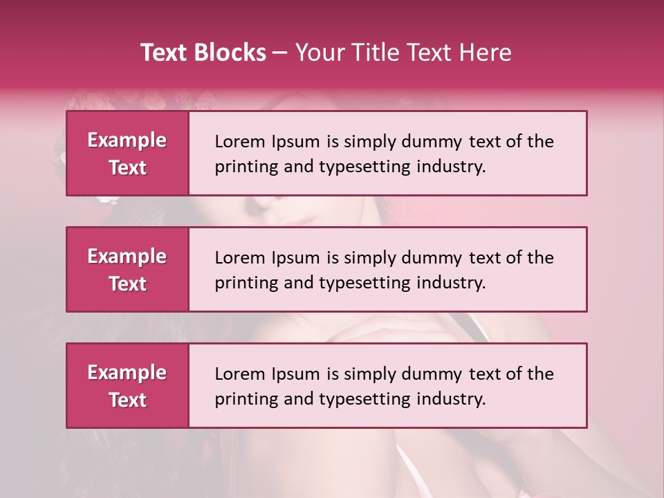 Clean Model Long Hair PowerPoint Template
